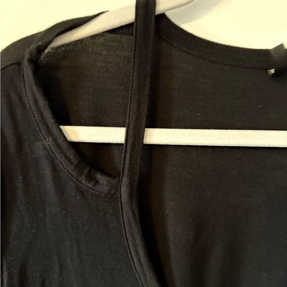 Splash Black 3/4 Sleeve Relaxed Tunic Blouse - Picture 2 of 5